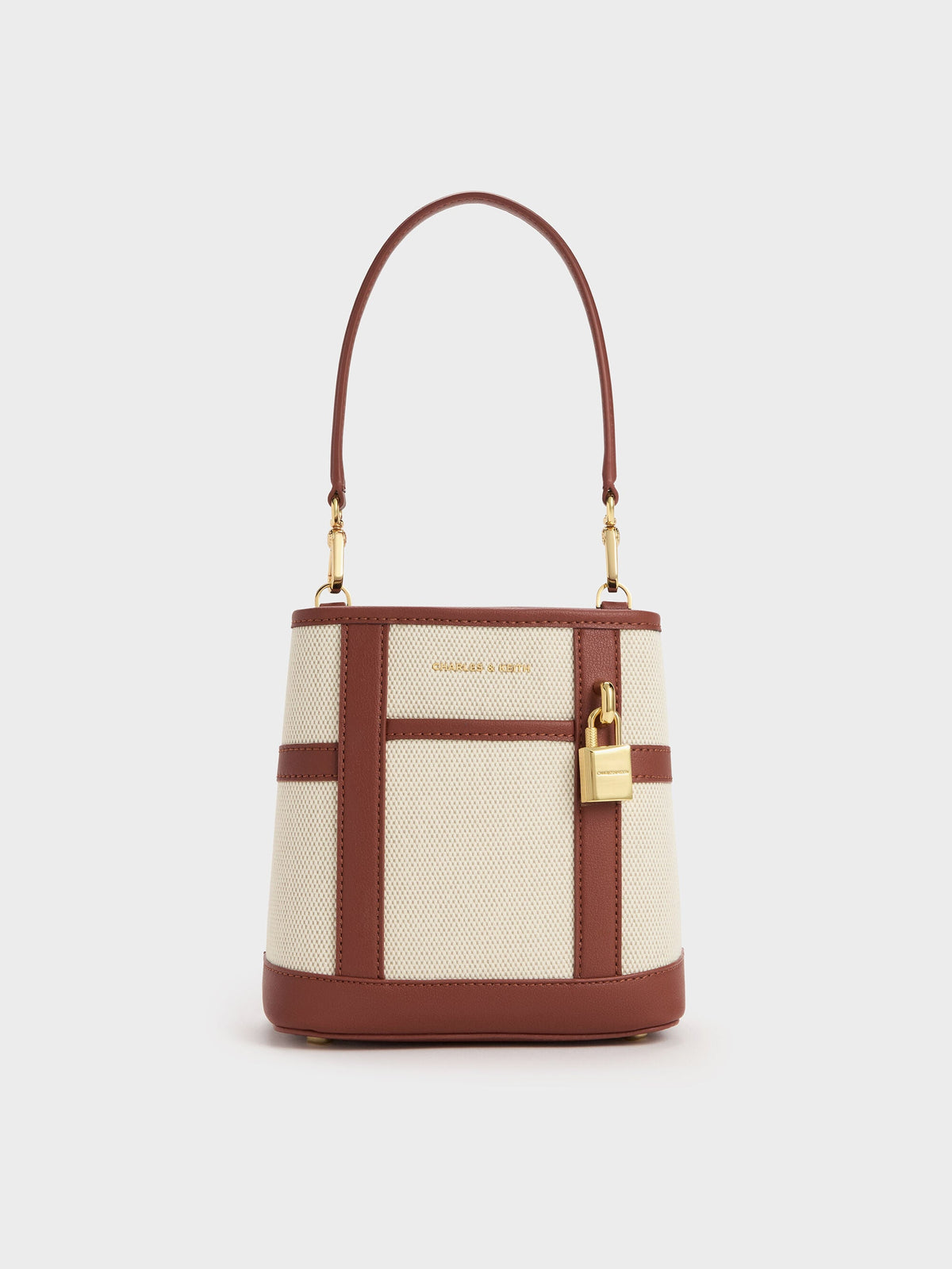 CHARLES & KEITH Popular | Scottie Canvas Bucket Bag - Brick