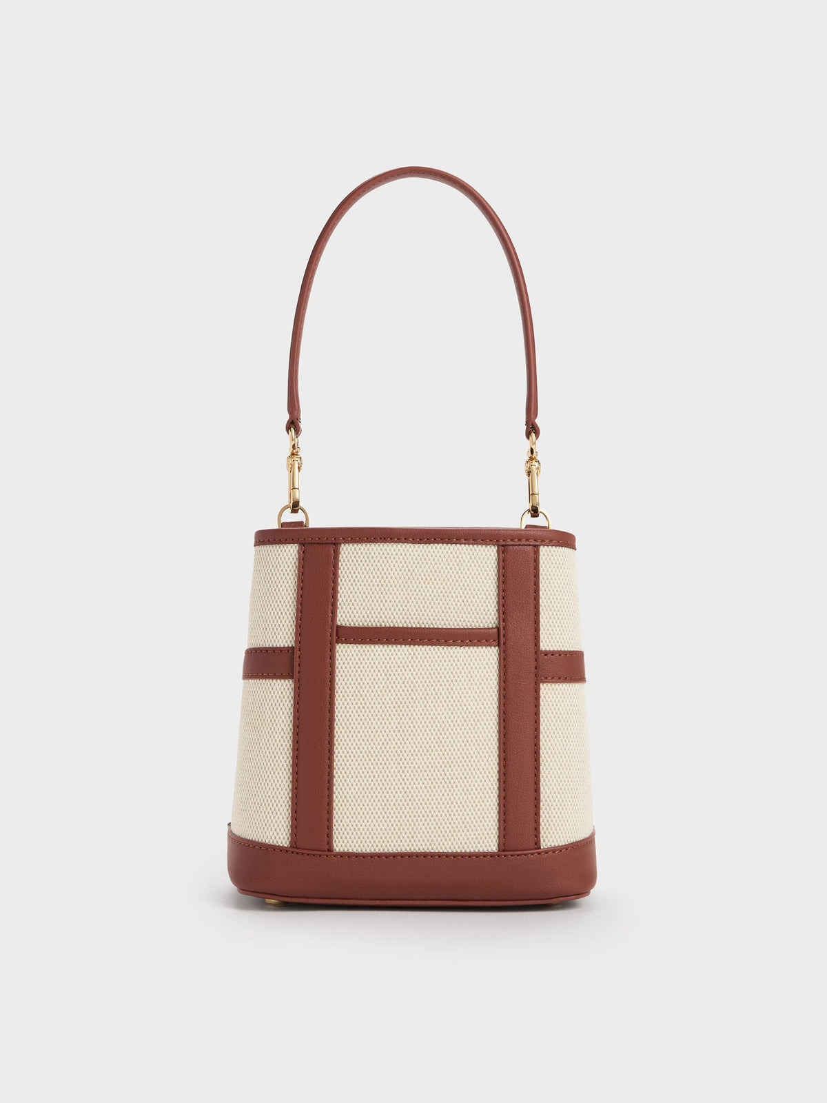 CHARLES & KEITH Popular | Scottie Canvas Bucket Bag - Brick