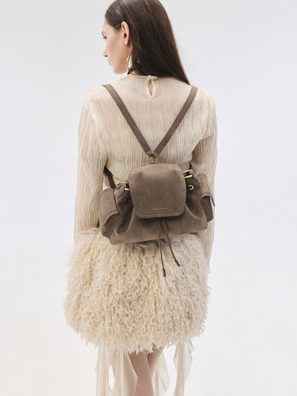 CHARLES & KEITH Trending | Noane Side-Pocket Two-Way Bucket Bag - Stone Grey