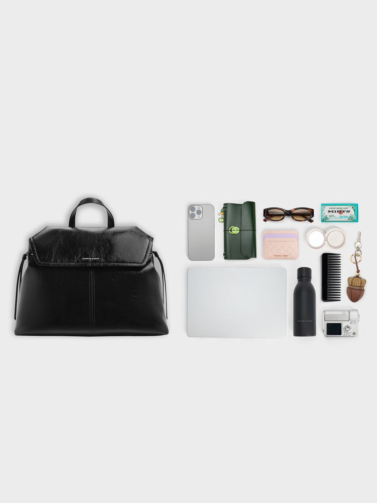 CHARLES & KEITH New | XL Noane Backpack - Noir