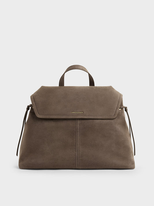 CHARLES & KEITH Quality | XL Noane Backpack - Stone Grey