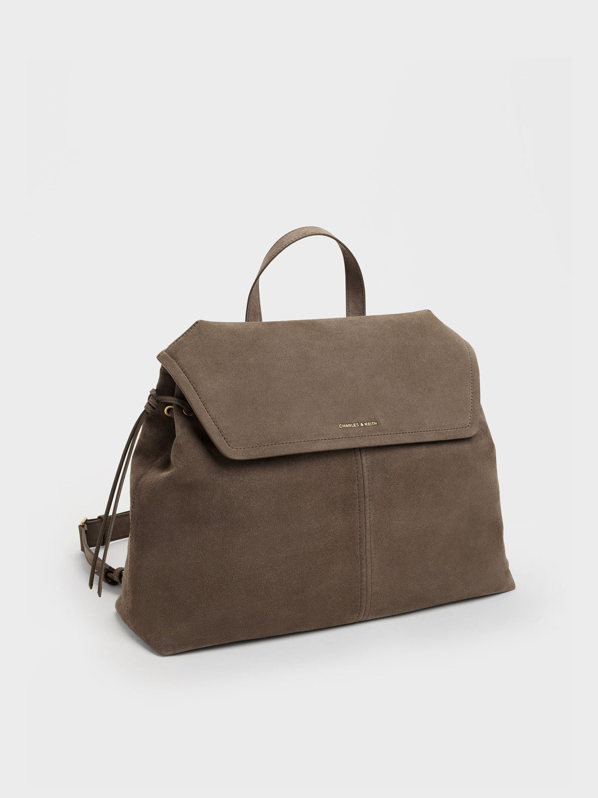 CHARLES & KEITH Quality | XL Noane Backpack - Stone Grey