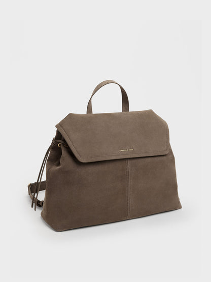 CHARLES & KEITH Quality | XL Noane Backpack - Stone Grey