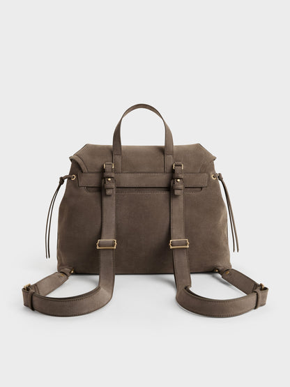 CHARLES & KEITH Quality | XL Noane Backpack - Stone Grey