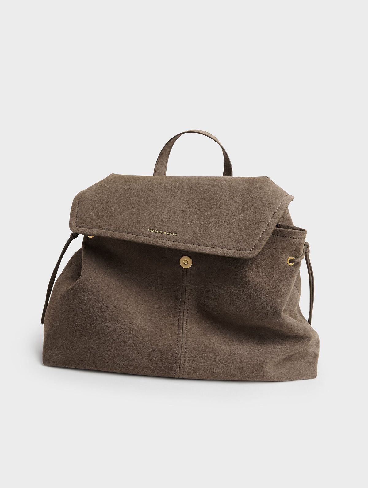 CHARLES & KEITH Quality | XL Noane Backpack - Stone Grey