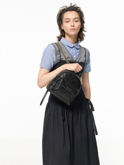 CHARLES & KEITH Discount | Alva Quilted Front-Pocket Backpack - Black
