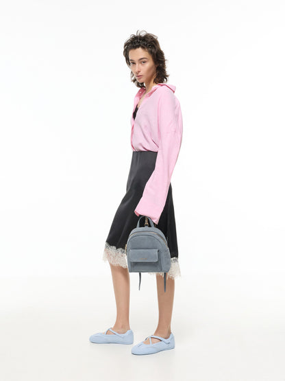 CHARLES & KEITH Latest | Alva Quilted Front-Pocket Backpack - Smoky Blue