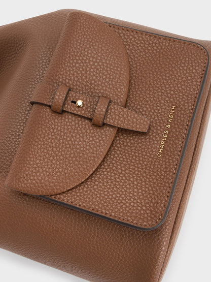 CHARLES & KEITH Quality | Beryl Drawstring Backpack - Chocolate