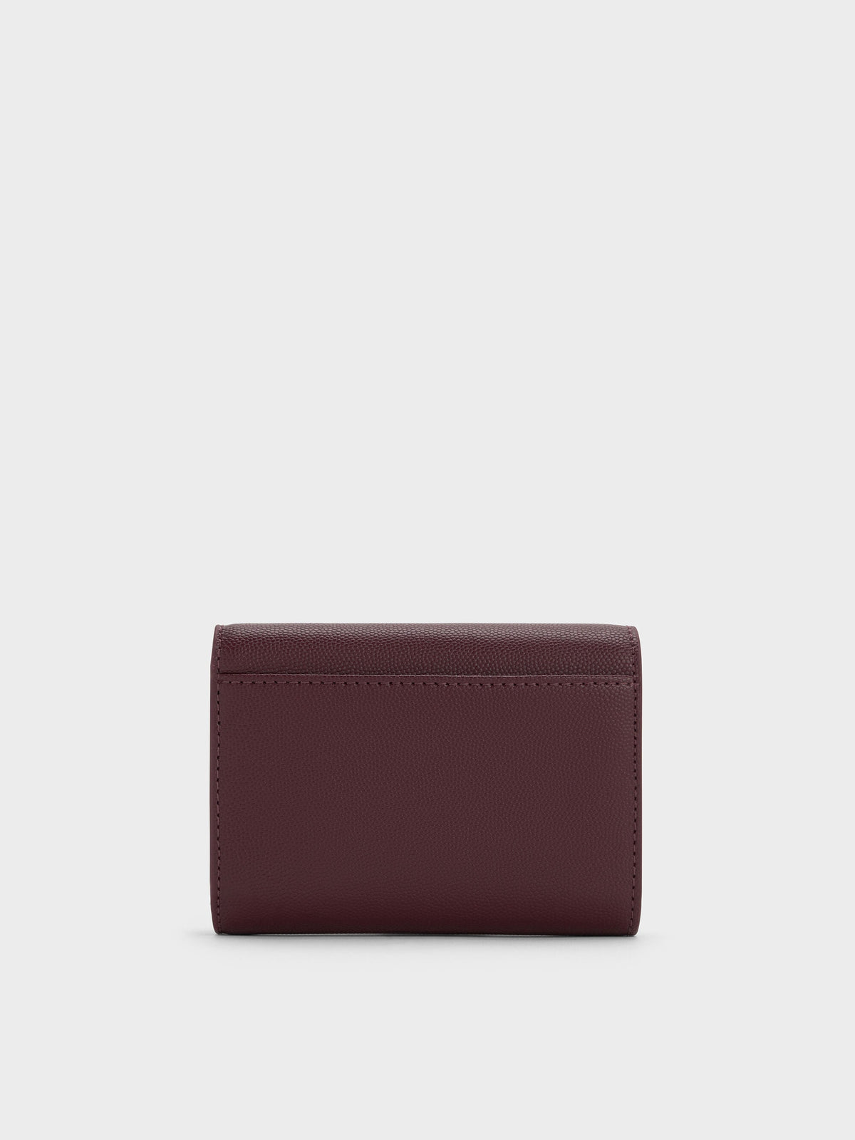 CHARLES & KEITH Deals | Briony Curved Flap Wallet - Wineberry Red