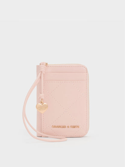 CHARLES & KEITH Special Offer | Apfra Quilted Wristlet - Pink