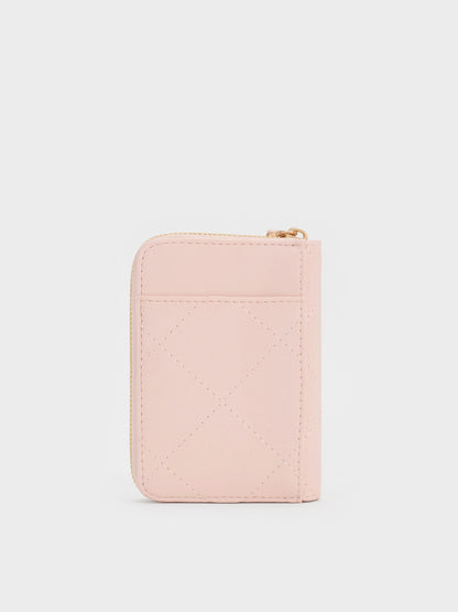 CHARLES & KEITH Special Offer | Apfra Quilted Wristlet - Pink