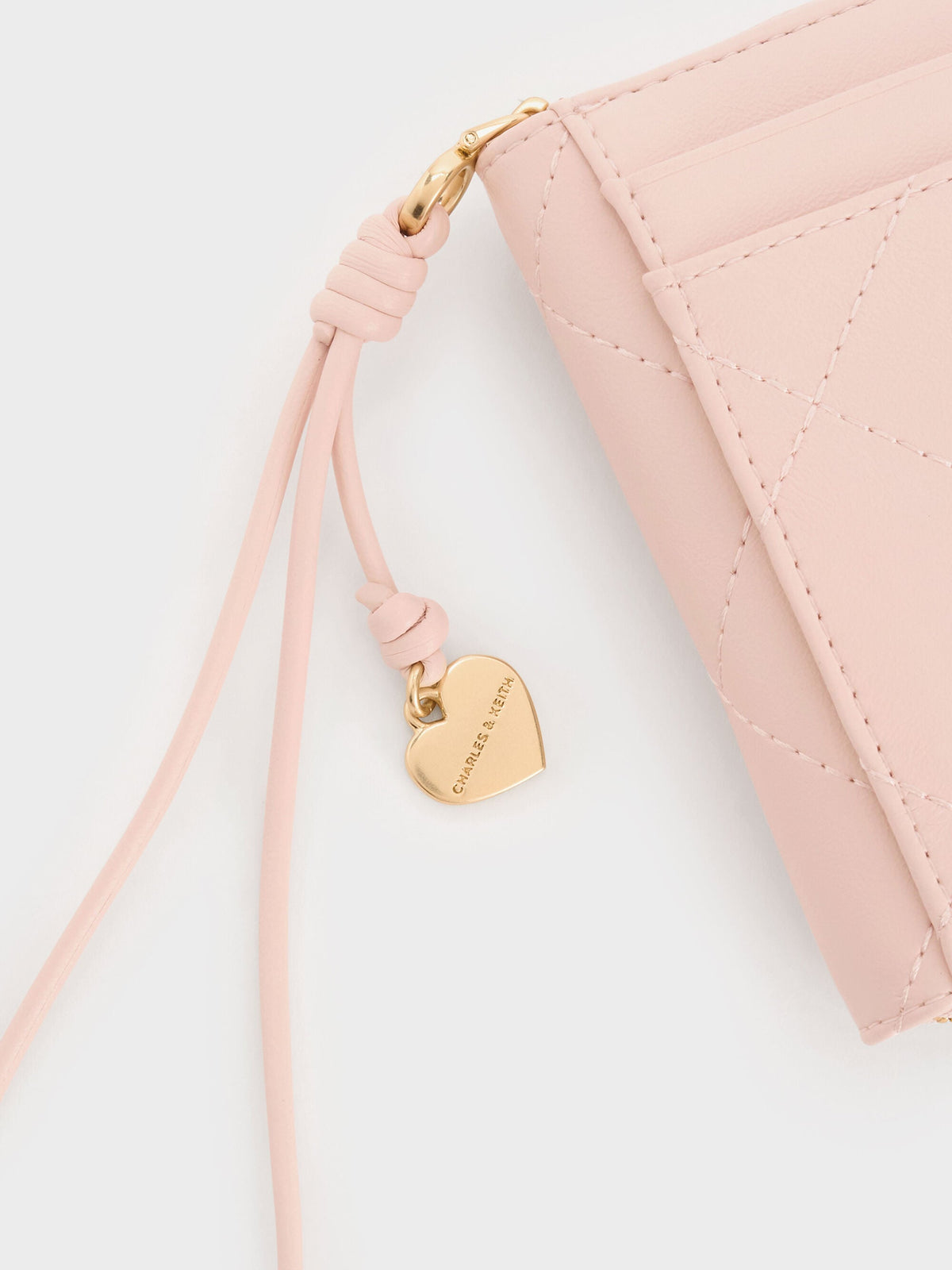 CHARLES & KEITH Special Offer | Apfra Quilted Wristlet - Pink