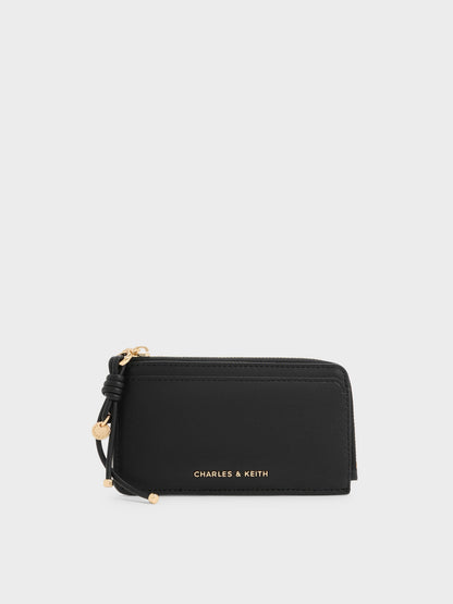 CHARLES & KEITH Customer Favorite | Everleigh Zip-Around Card Holder - Black