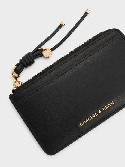 CHARLES & KEITH Customer Favorite | Everleigh Zip-Around Card Holder - Black