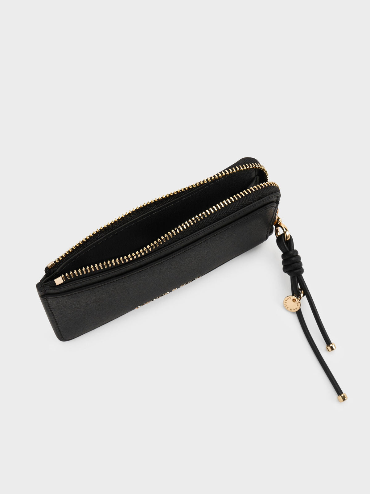 CHARLES & KEITH Customer Favorite | Everleigh Zip-Around Card Holder - Black