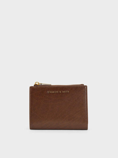 CHARLES & KEITH Value | Harmonee Top-Zip Small Wallet - Chocolate
