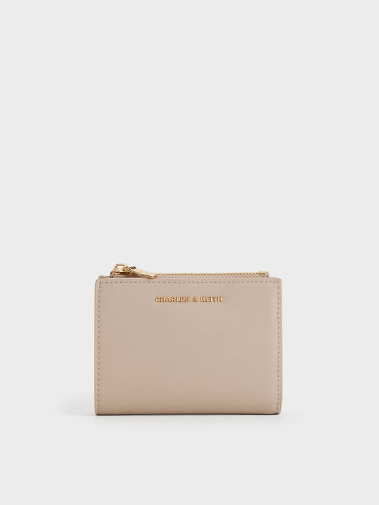 CHARLES & KEITH New | Harmonee Top-Zip Small Wallet - Taupe