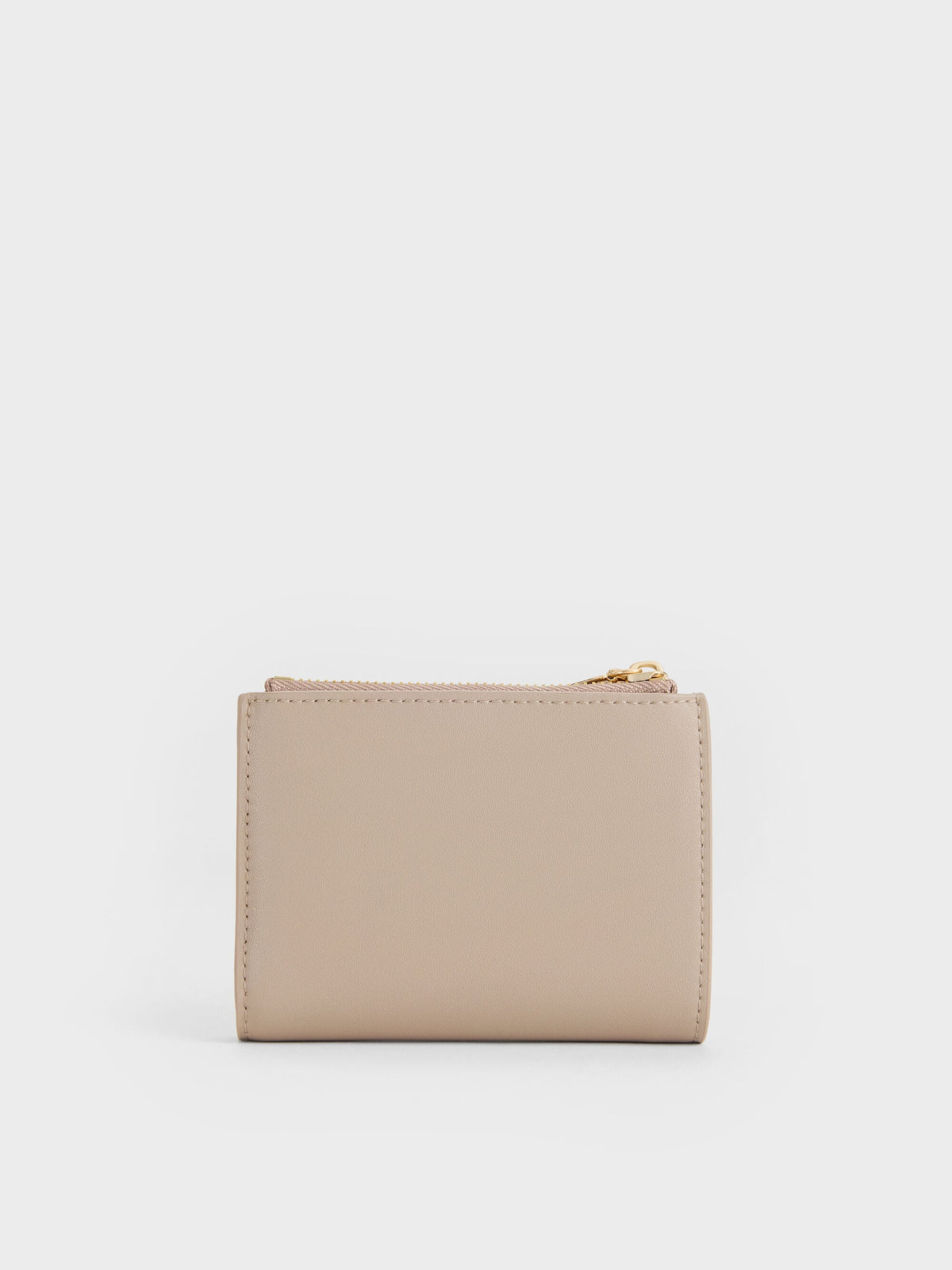 CHARLES & KEITH New | Harmonee Top-Zip Small Wallet - Taupe
