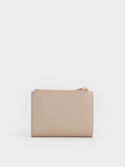 CHARLES & KEITH New | Harmonee Top-Zip Small Wallet - Taupe