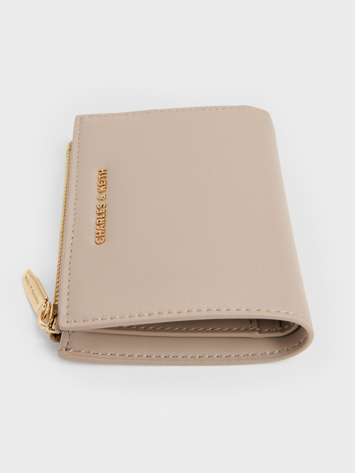 CHARLES & KEITH New | Harmonee Top-Zip Small Wallet - Taupe