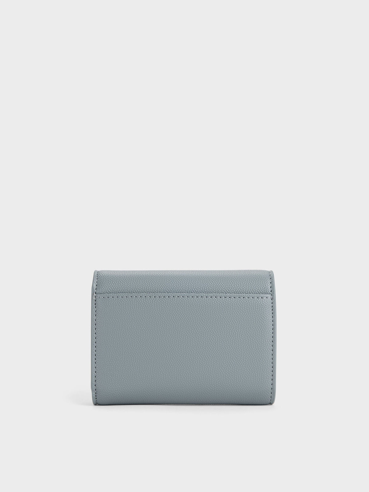CHARLES & KEITH Exclusive | Briony Curved Flap Wallet - Smoky Blue