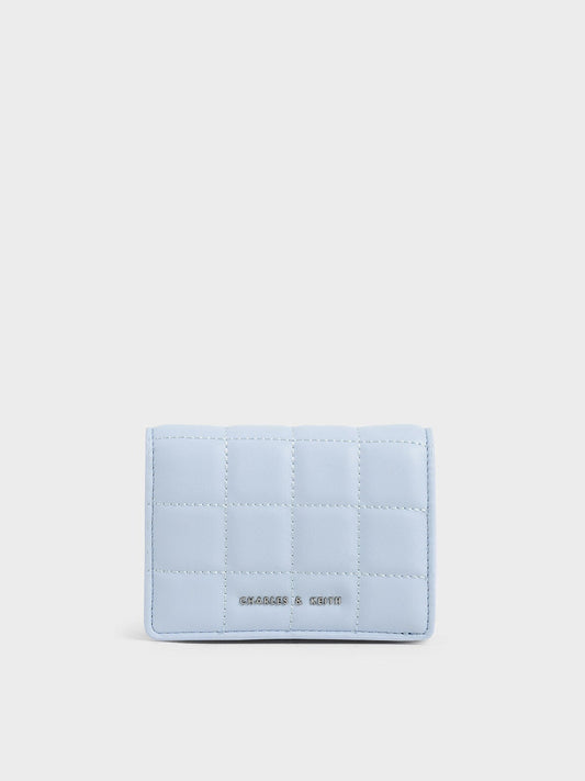 CHARLES & KEITH Sale | Cassia Quilted Mini Wallet - Light Blue
