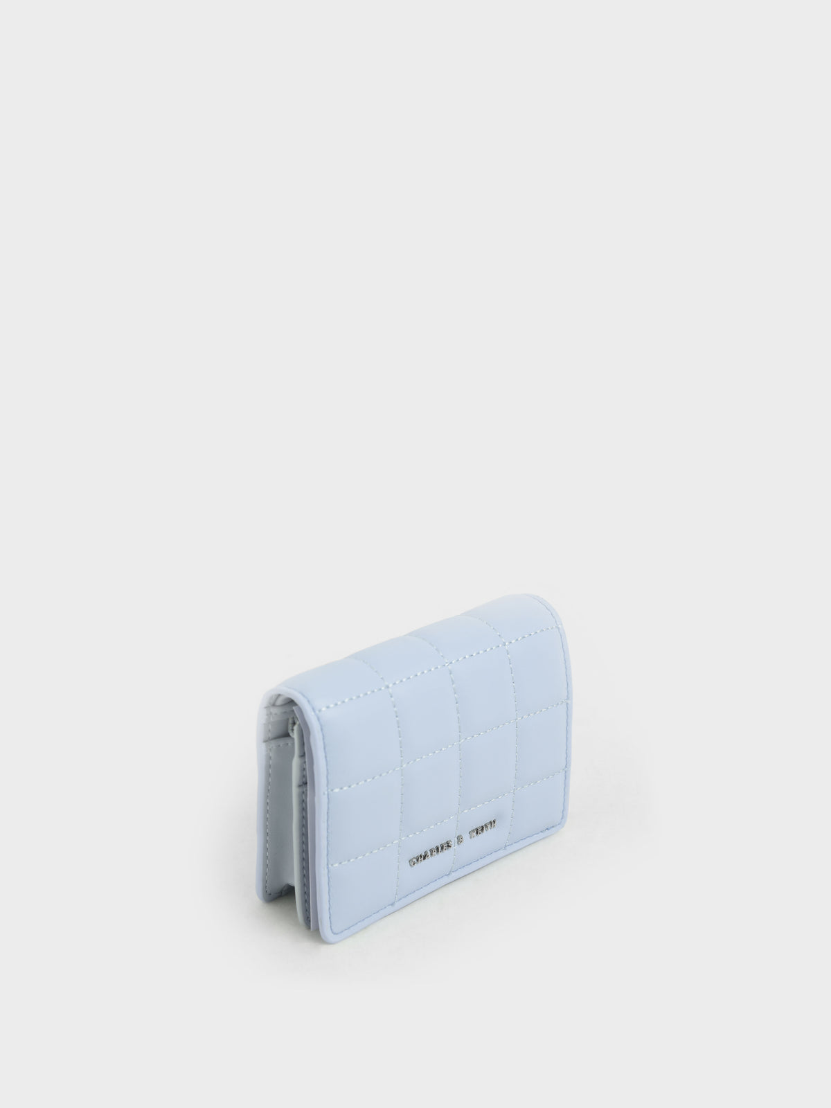 CHARLES & KEITH Sale | Cassia Quilted Mini Wallet - Light Blue