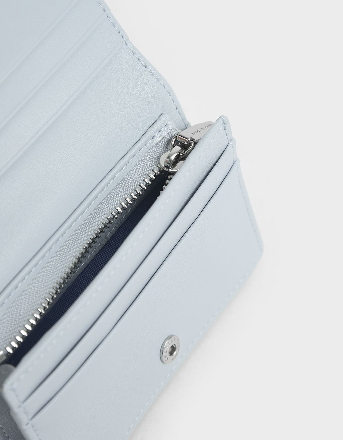 CHARLES & KEITH Sale | Cassia Quilted Mini Wallet - Light Blue