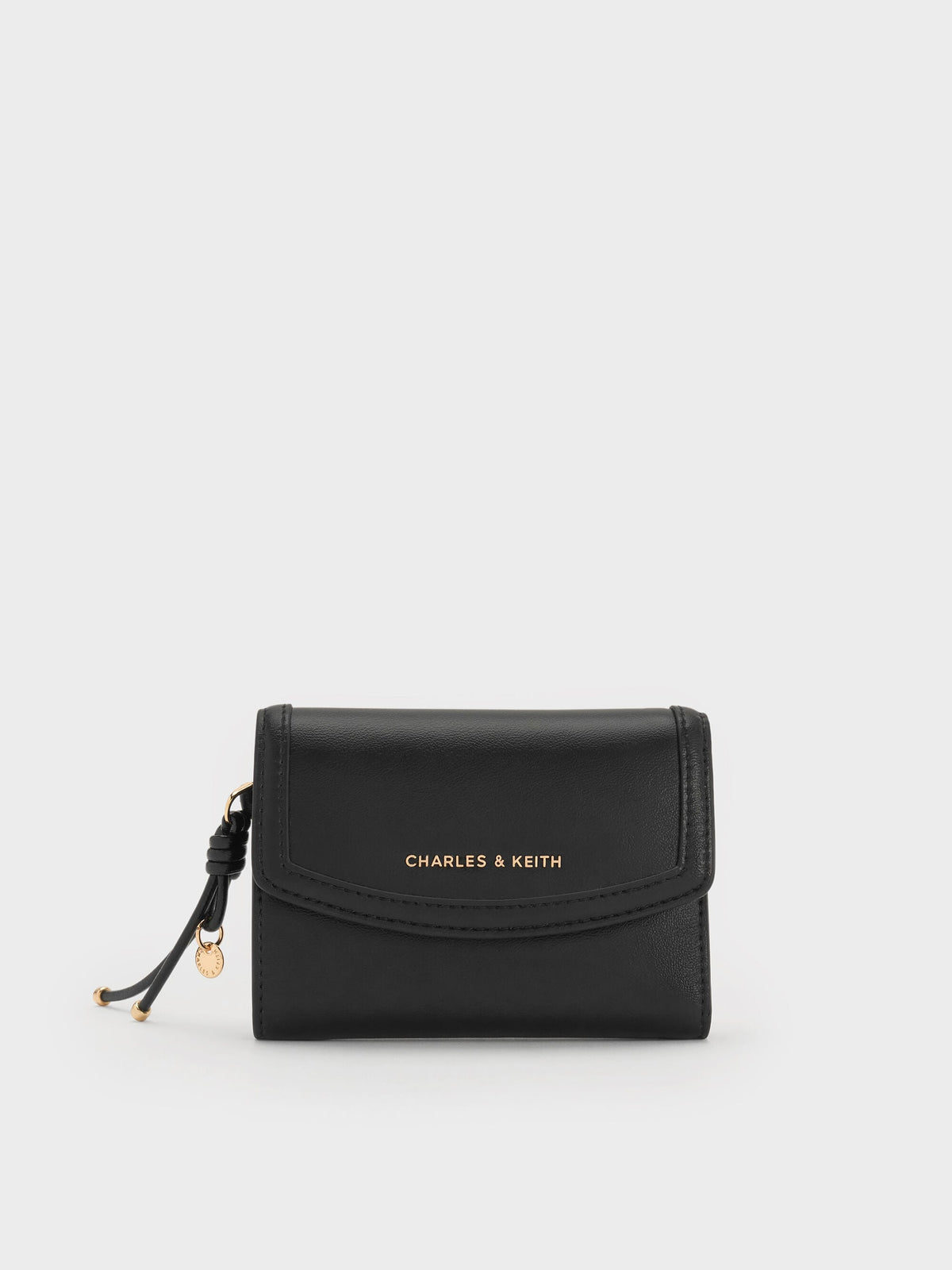 CHARLES & KEITH Value | Haylen Front-Flap Small Wallet - Black