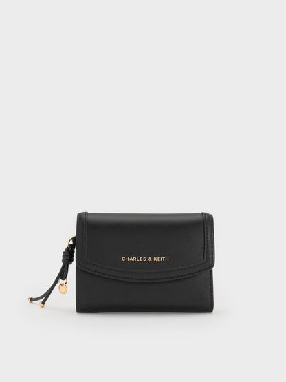 CHARLES & KEITH Value | Haylen Front-Flap Small Wallet - Black