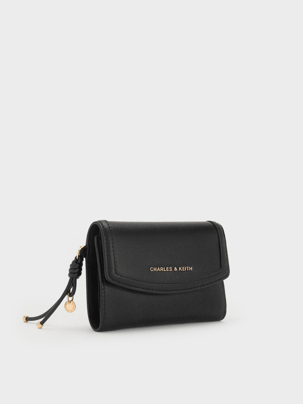 CHARLES & KEITH Value | Haylen Front-Flap Small Wallet - Black