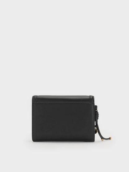 CHARLES & KEITH Value | Haylen Front-Flap Small Wallet - Black