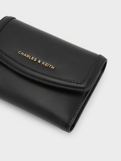 CHARLES & KEITH Value | Haylen Front-Flap Small Wallet - Black