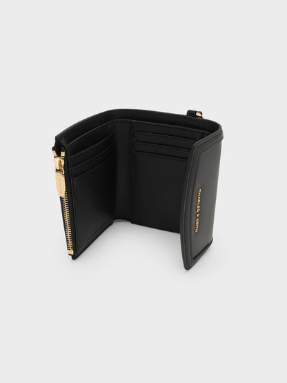 CHARLES & KEITH Value | Haylen Front-Flap Small Wallet - Black