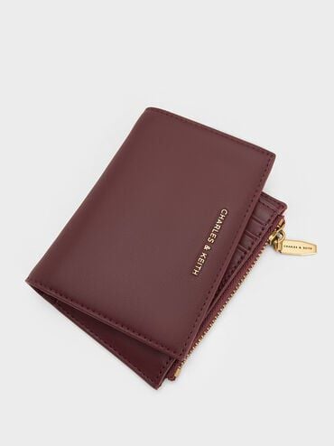 CHARLES & KEITH Trusted | Harmonee Top-Zip Small Wallet - Mulberry Plum