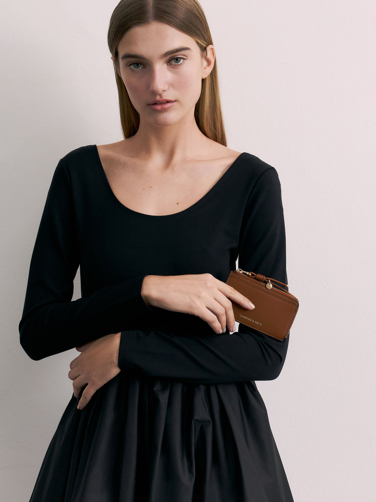CHARLES & KEITH Best Price | Everleigh Zip-Around Card Holder - Chocolate