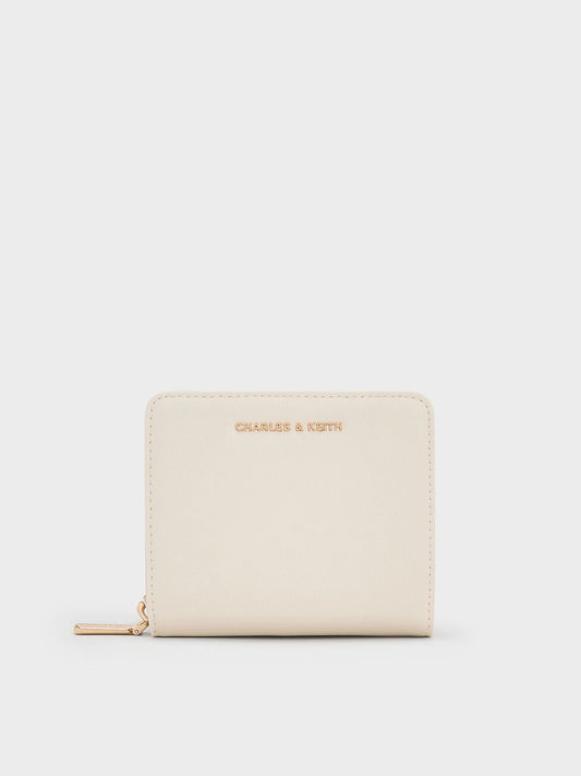 CHARLES & KEITH Sale | Finley Zip-Around Small Wallet - Cream