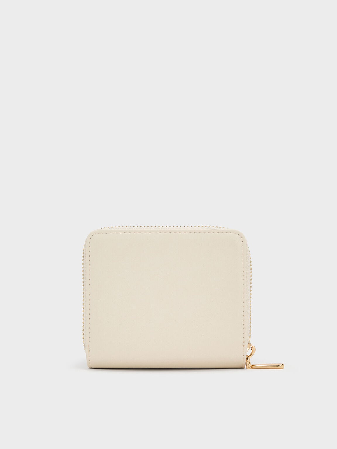 CHARLES & KEITH Sale | Finley Zip-Around Small Wallet - Cream