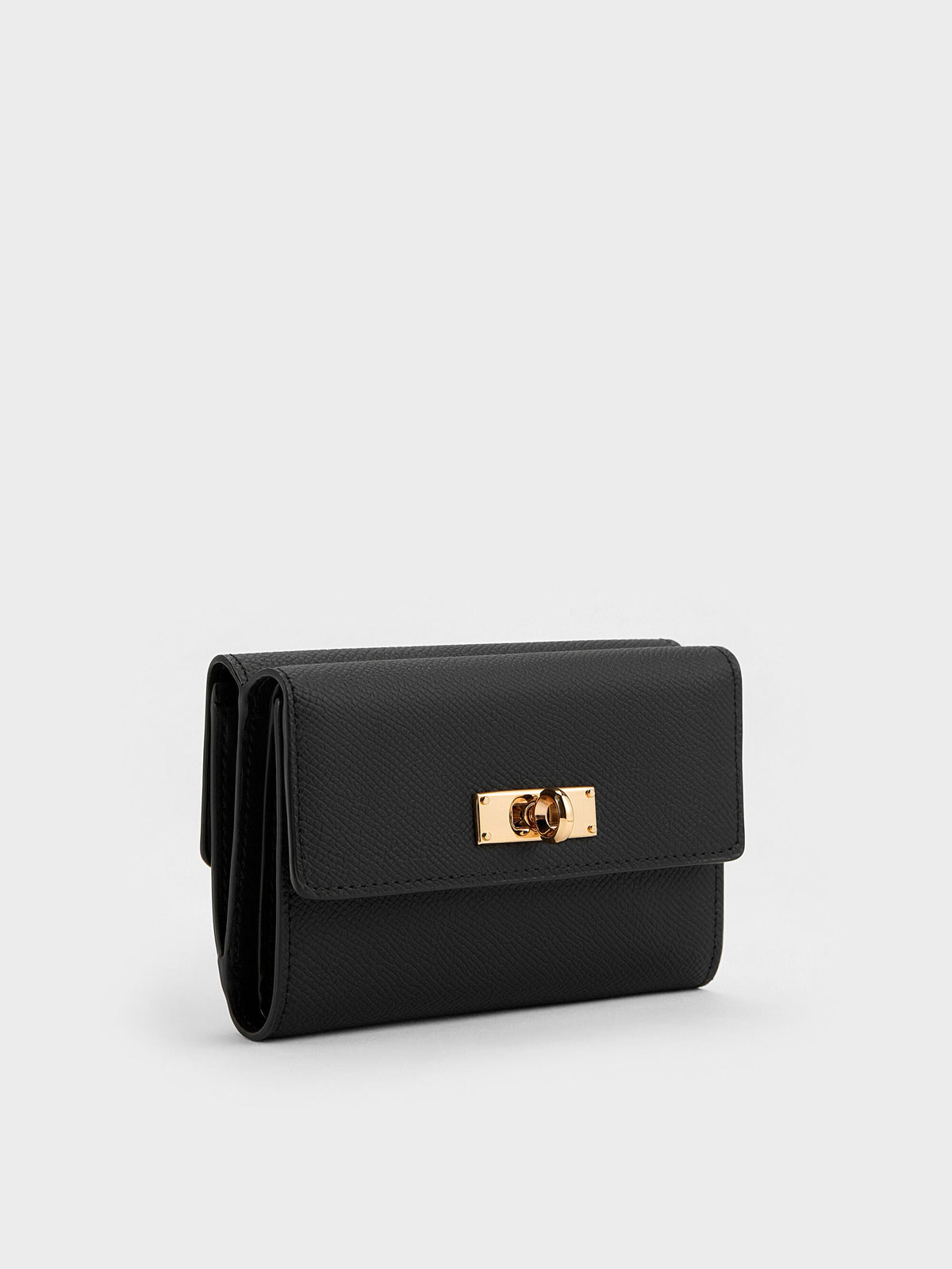 CHARLES & KEITH Special Offer | Tricha Turn-Lock Wallet - Black