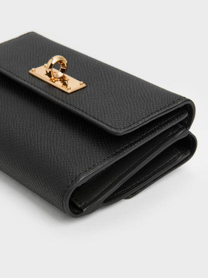 CHARLES & KEITH Special Offer | Tricha Turn-Lock Wallet - Black