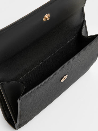 CHARLES & KEITH Special Offer | Tricha Turn-Lock Wallet - Black