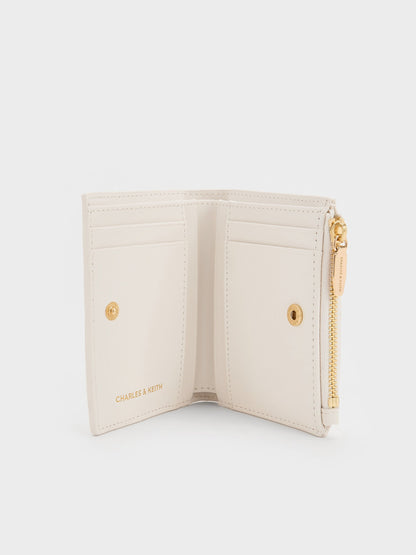 CHARLES & KEITH Trusted | Duo Quilted Small Wallet - Cream