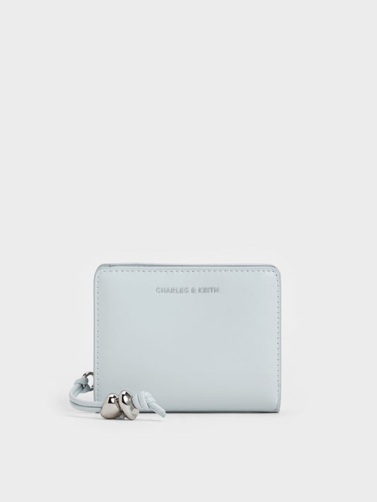 CHARLES & KEITH Best Seller | Augustine Zip-Around Small Wallet - Sea Salt Blue