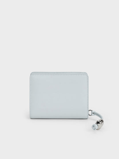 CHARLES & KEITH Best Seller | Augustine Zip-Around Small Wallet - Sea Salt Blue