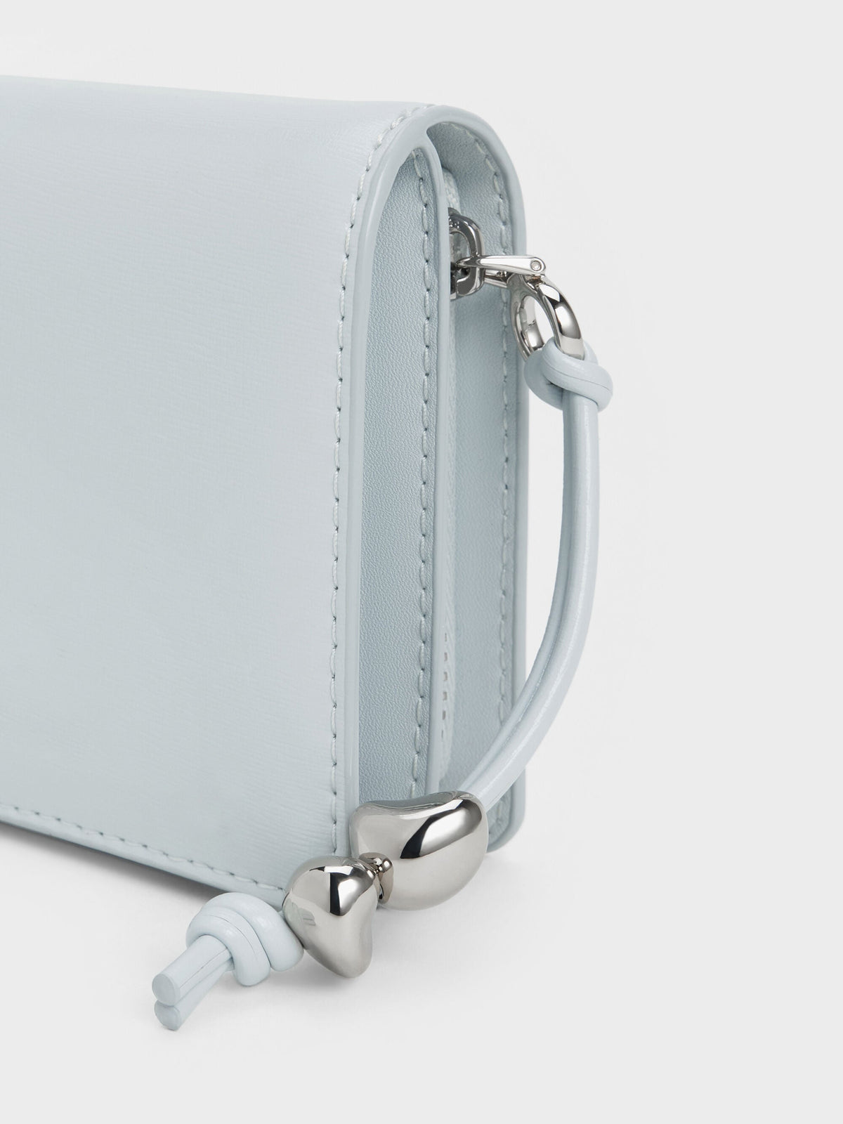 CHARLES & KEITH Best Seller | Augustine Zip-Around Small Wallet - Sea Salt Blue