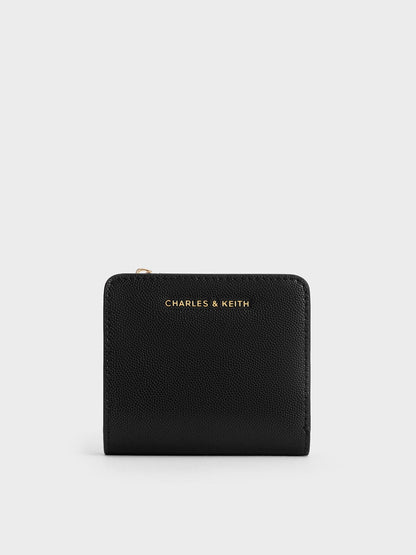CHARLES & KEITH Trusted | Keely Top Zip Small Wallet - Black