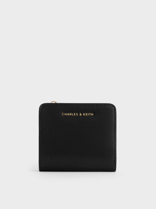 CHARLES & KEITH Trusted | Keely Top Zip Small Wallet - Black