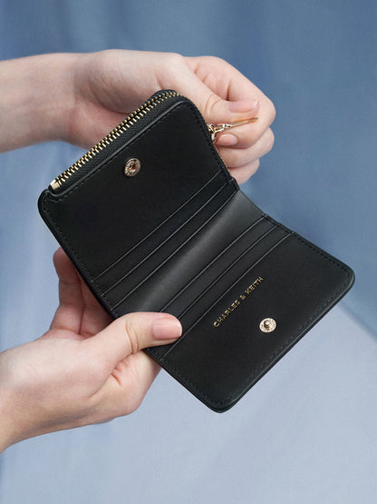 CHARLES & KEITH Trusted | Keely Top Zip Small Wallet - Black