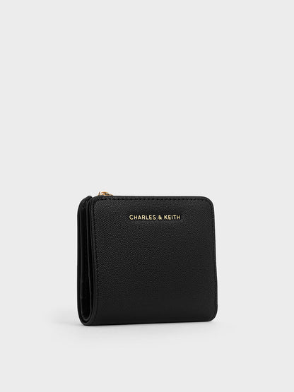 CHARLES & KEITH Trusted | Keely Top Zip Small Wallet - Black