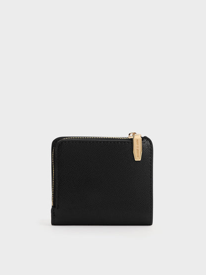 CHARLES & KEITH Trusted | Keely Top Zip Small Wallet - Black